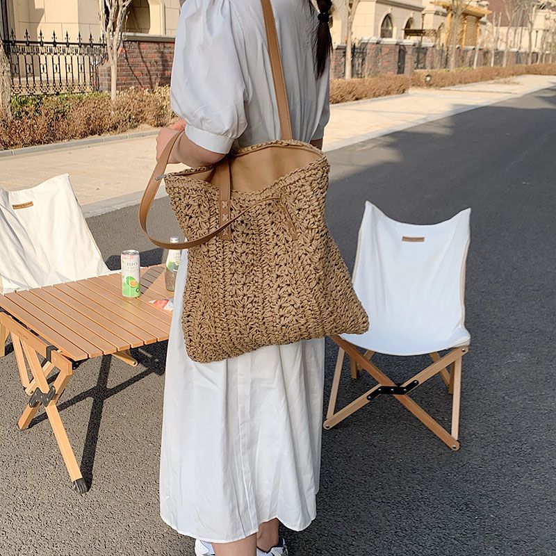 Torebka Damska Elsy Summer Straw - Bei ge