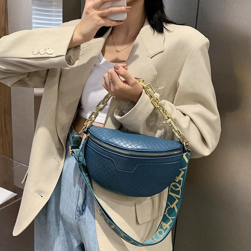 Torebka Damska Holny Small Thick Chain Leather Crossbody - Czarny