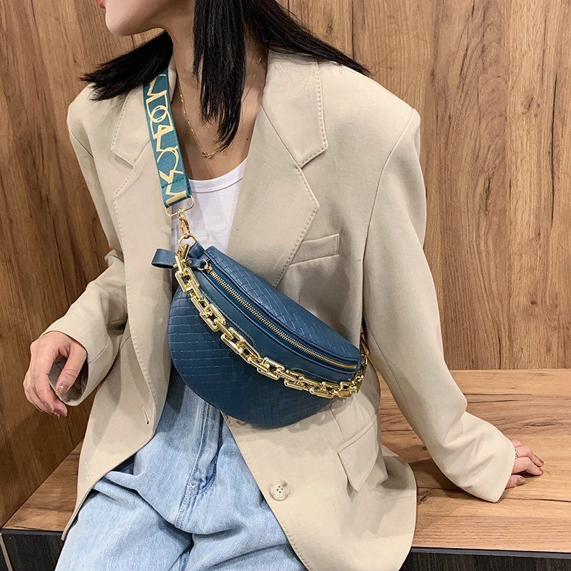 Torebka Damska Holny Small Thick Chain Leather Crossbody - Czarny