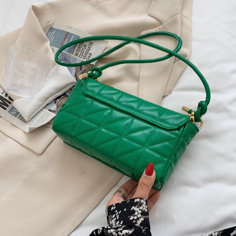 Torebka Damska Kamel Chunky Chain Quilted Leather - Zielony