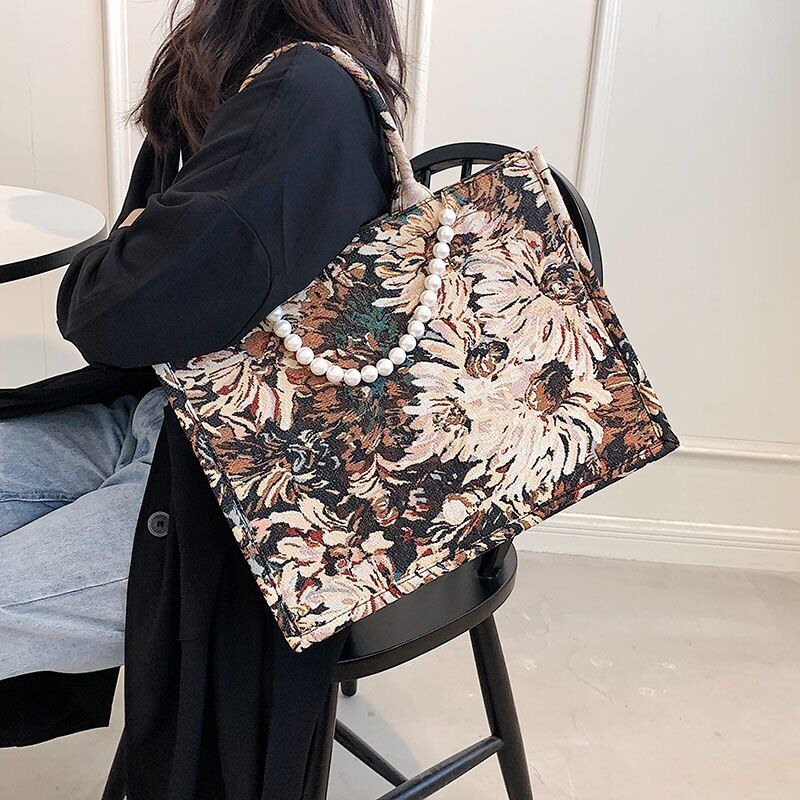 Torebka Damska Luksusowa Azalea Designer Large Tote - Duży brązowy