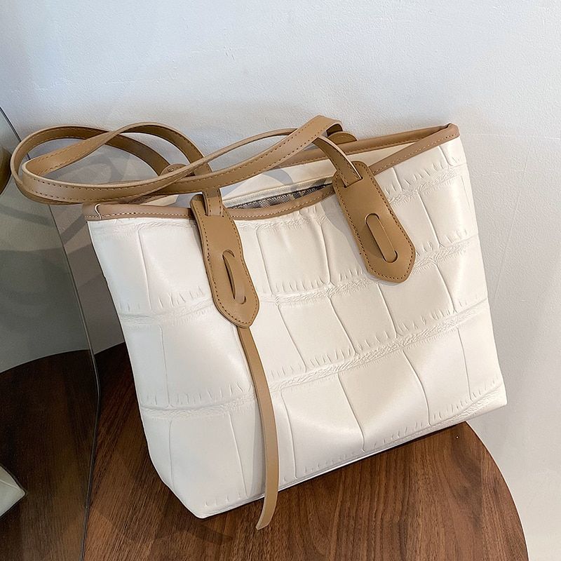 Torebka Damska Luksusowa Zalora Designer Ze Skóry Na Ramię - Khaki
