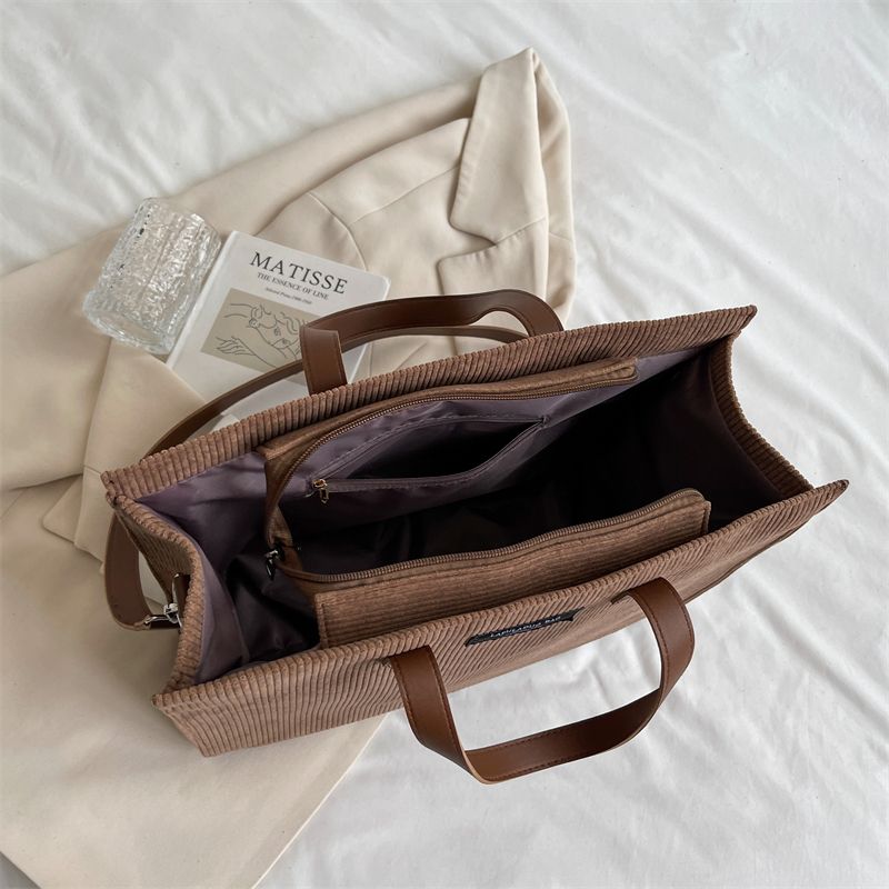Torebka Damska Martini Large Corduroy Shoulder - Czarny