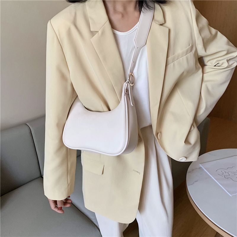 Torebka Damska Orly Mała Skórzana Crossbody - Biały