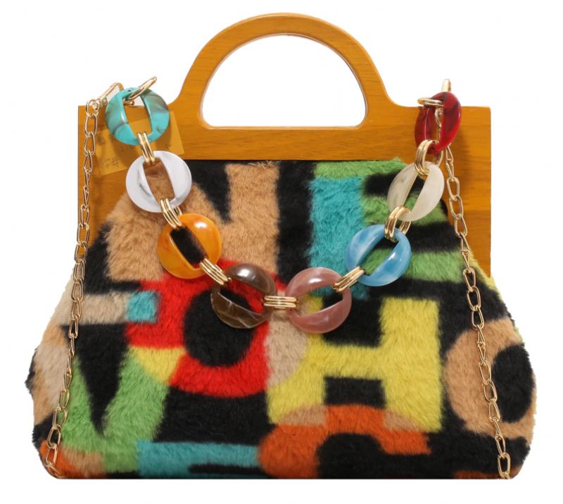 Torebka Damska Peter Faux Fur Plush Tote - Wielokolorowy