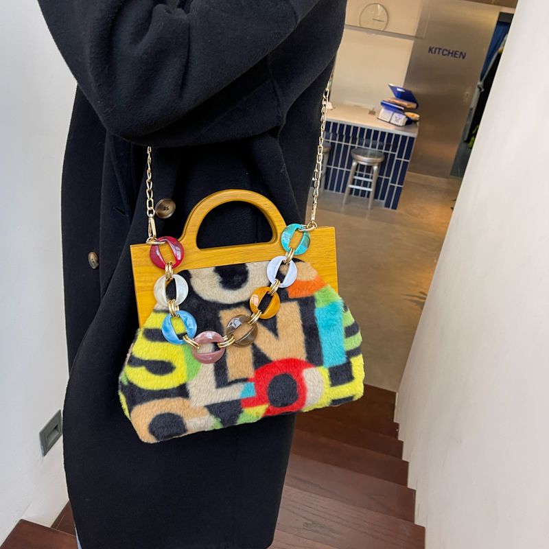 Torebka Damska Peter Faux Fur Plush Tote - Wielokolorowy