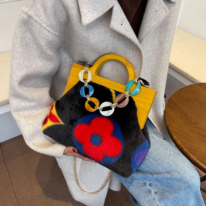 Torebka Damska Peter Faux Fur Plush Tote - Wielokolorowy