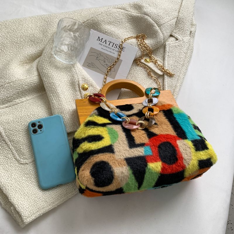 Torebka Damska Peter Faux Fur Plush Tote - Wielokolorowy