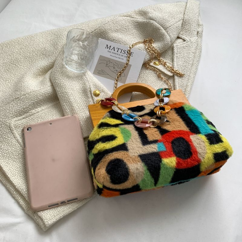 Torebka Damska Peter Faux Fur Plush Tote - Wielokolorowy