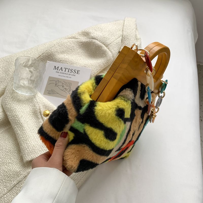 Torebka Damska Peter Faux Fur Plush Tote - Wielokolorowy