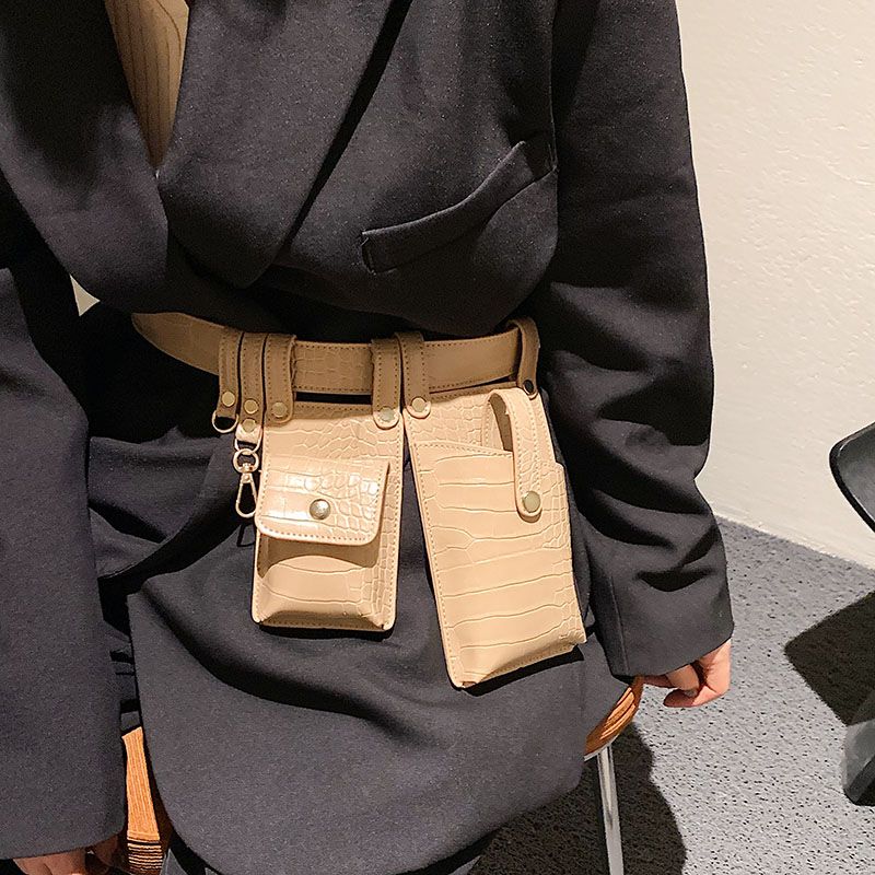 Torebka Damska Pinto Leather Belt - Khaki