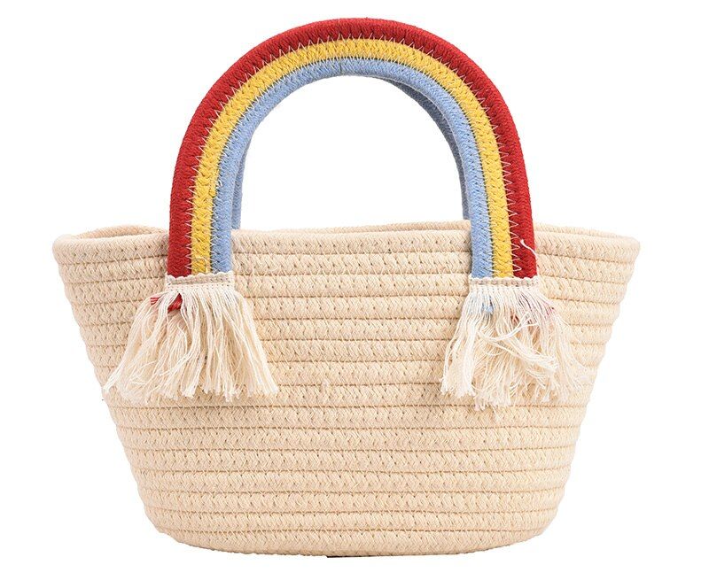Torebka Damska Rainbow Small Top Handle - Beżowy
