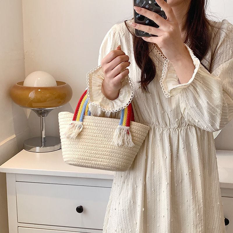 Torebka Damska Rainbow Small Top Handle - Beżowy