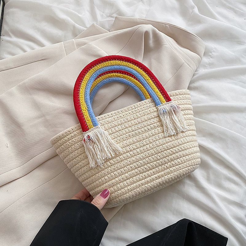 Torebka Damska Rainbow Small Top Handle - Beżowy