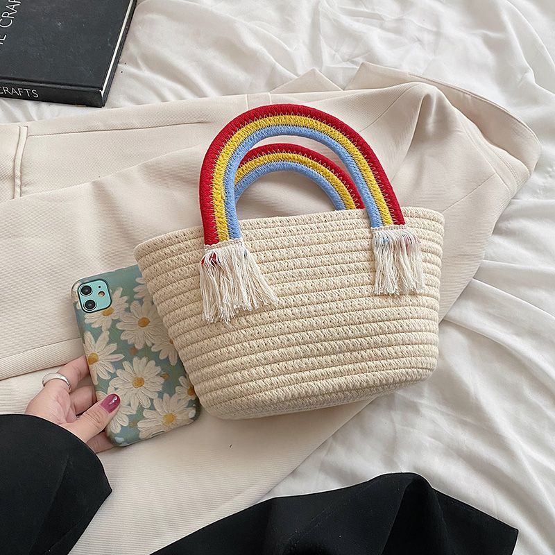 Torebka Damska Rainbow Small Top Handle - Beżowy