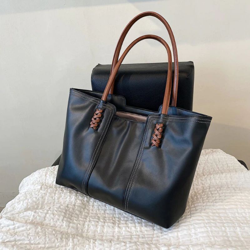 Torebka Damska Rizzo Designer Luxury O Dużej Pojemności - Czarny