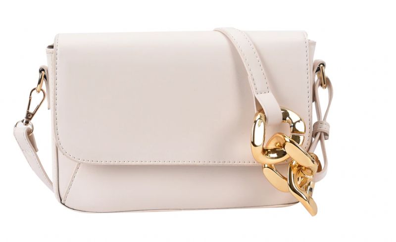 Torebka Damska Safiro Chunky Chain Leather - Biały