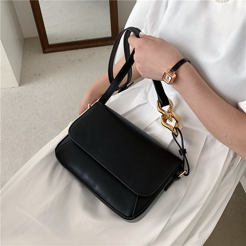 Torebka Damska Safiro Chunky Chain Leather - Biały