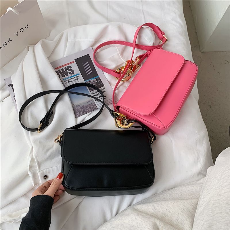 Torebka Damska Safiro Chunky Chain Leather - Biały