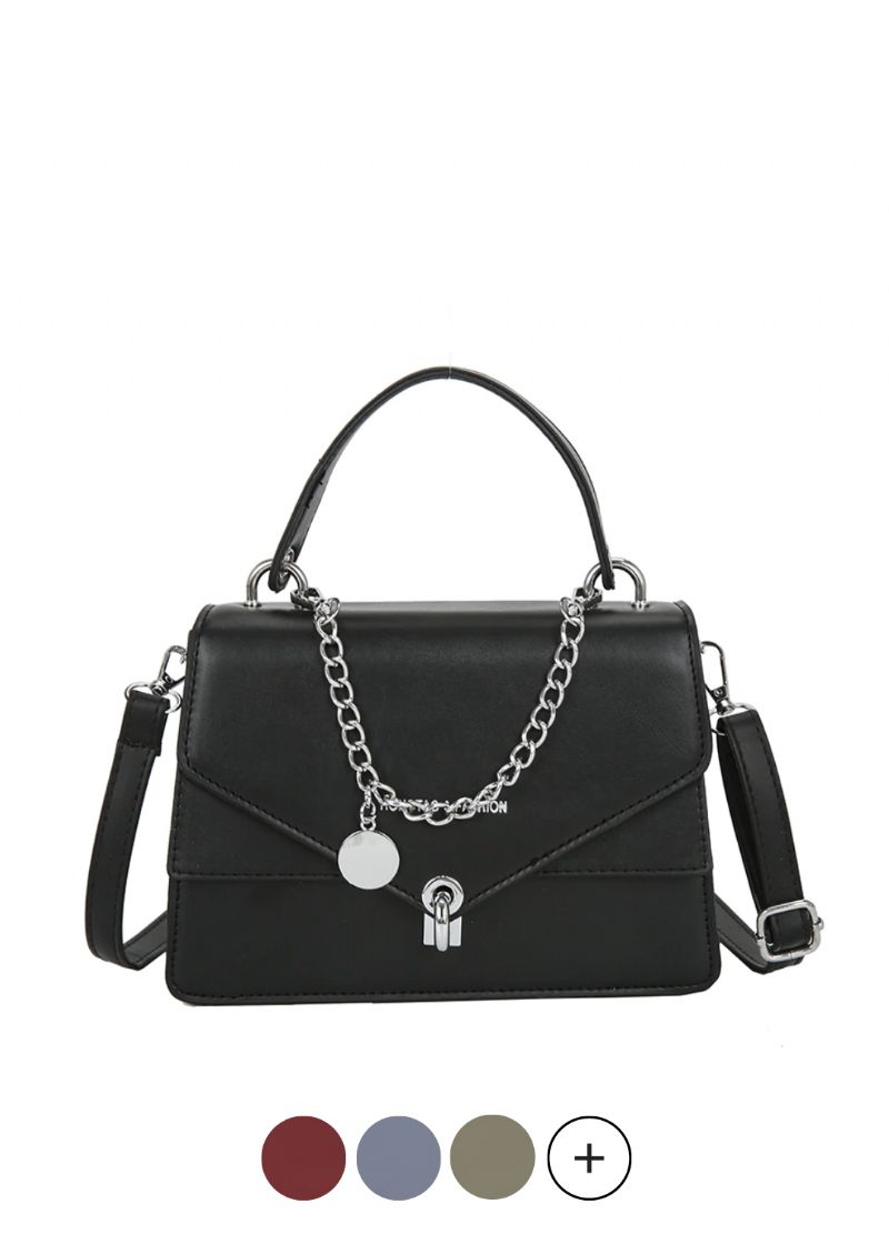 Torebka Damska Tonino High Quality Leather With Chain Short Handle