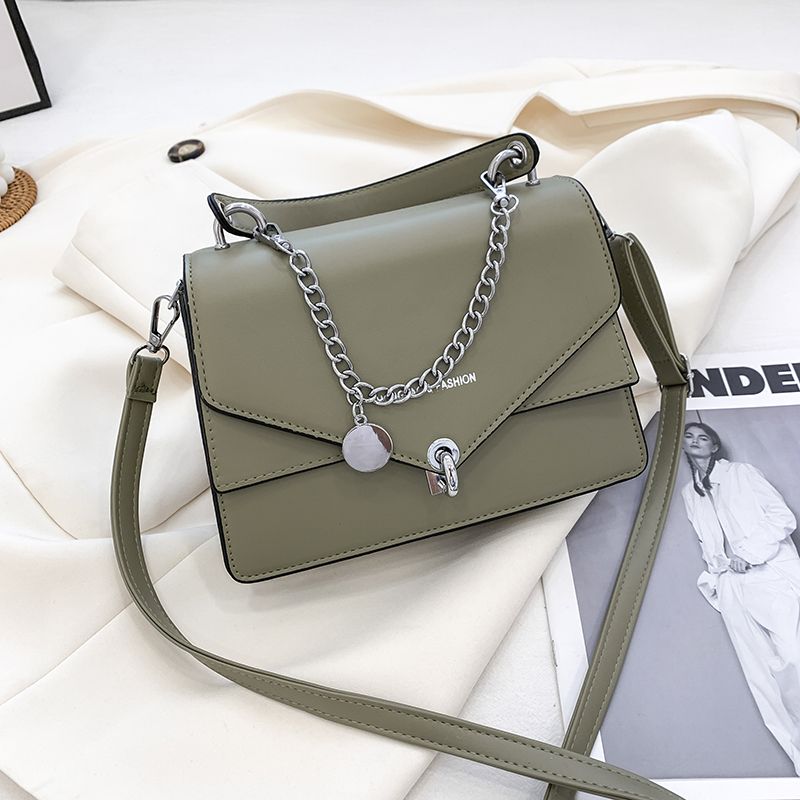 Torebka Damska Tonino High Quality Leather With Chain Short Handle - Czarny