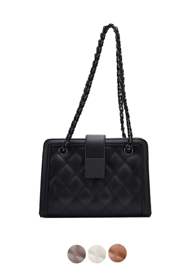 Torebka Damska Vangot Trendy Designer Chain Leather Tote