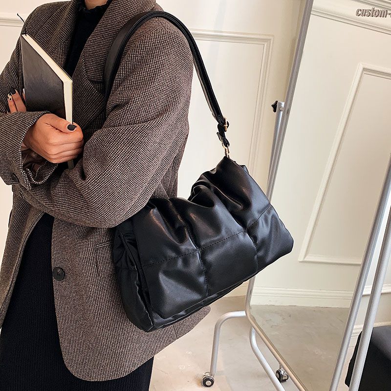 Torebki Damskie Chaman Faux Leather Na Ramię - Czarny