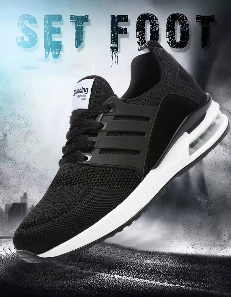Trivial Dla Obu Płci Breathable Sneaker - Czarny
