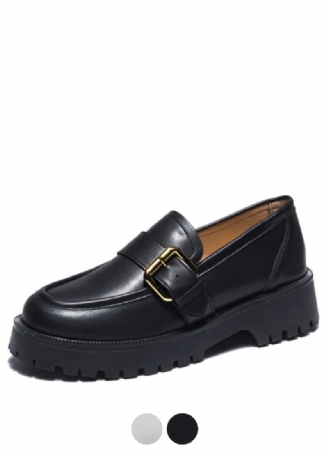 Tula Damskie Platformy Wsuwane Czarne Buty