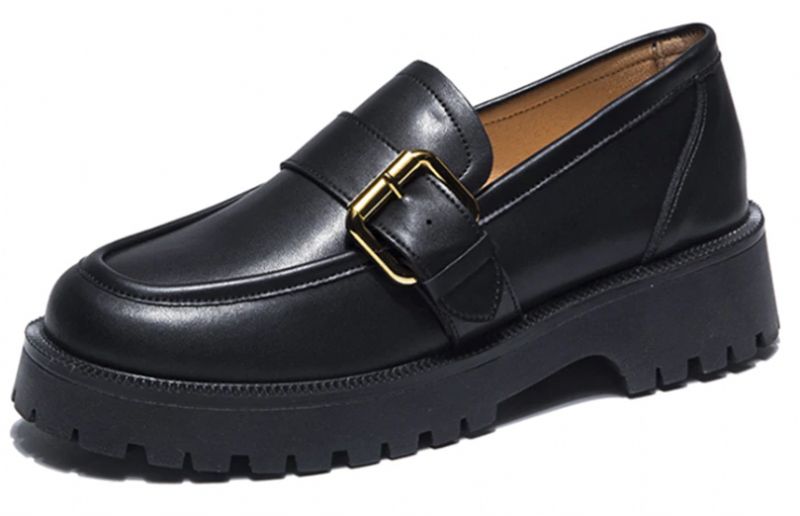 Tula Damskie Platformy Wsuwane Czarne Buty - Czarny