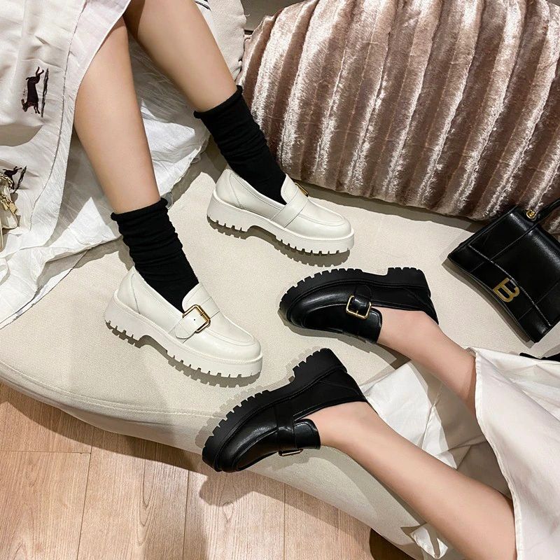 Tula Damskie Platformy Wsuwane Czarne Buty - Czarny