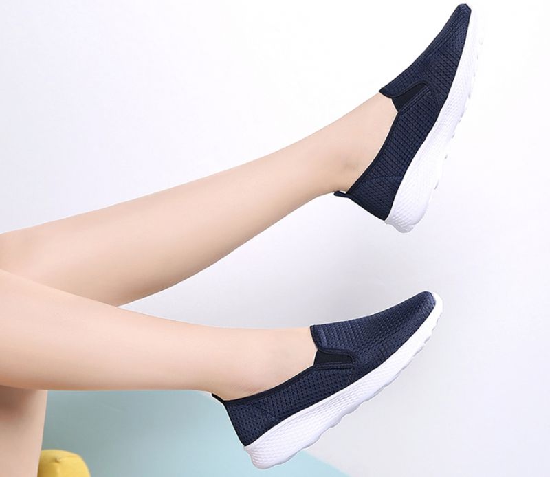 Umai Damskie Niebieskie Buty Wsuwane - Granatowy