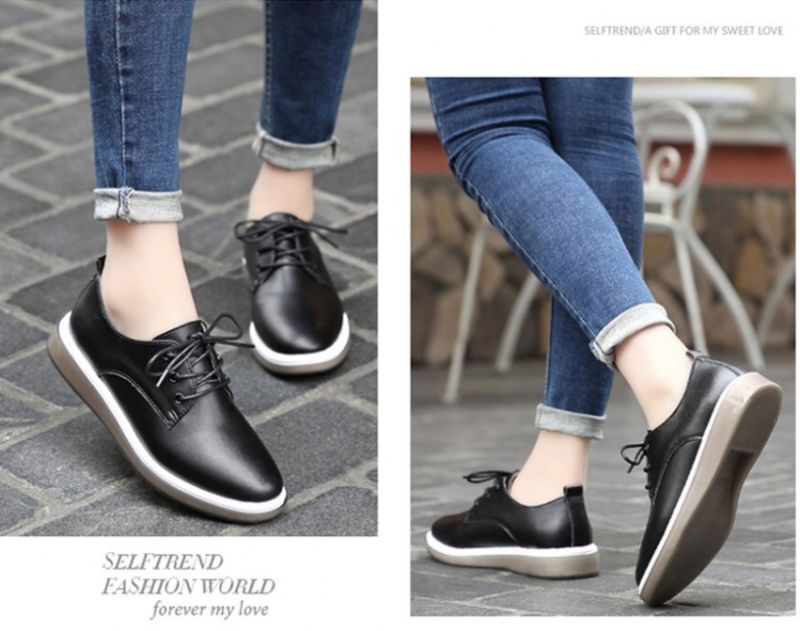 USS Shoes Kupala Women's Lace Up Loafer Shoes - Czarny