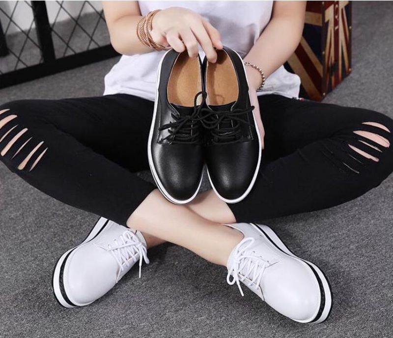 USS Shoes Kupala Women's Lace Up Loafer Shoes - Czarny