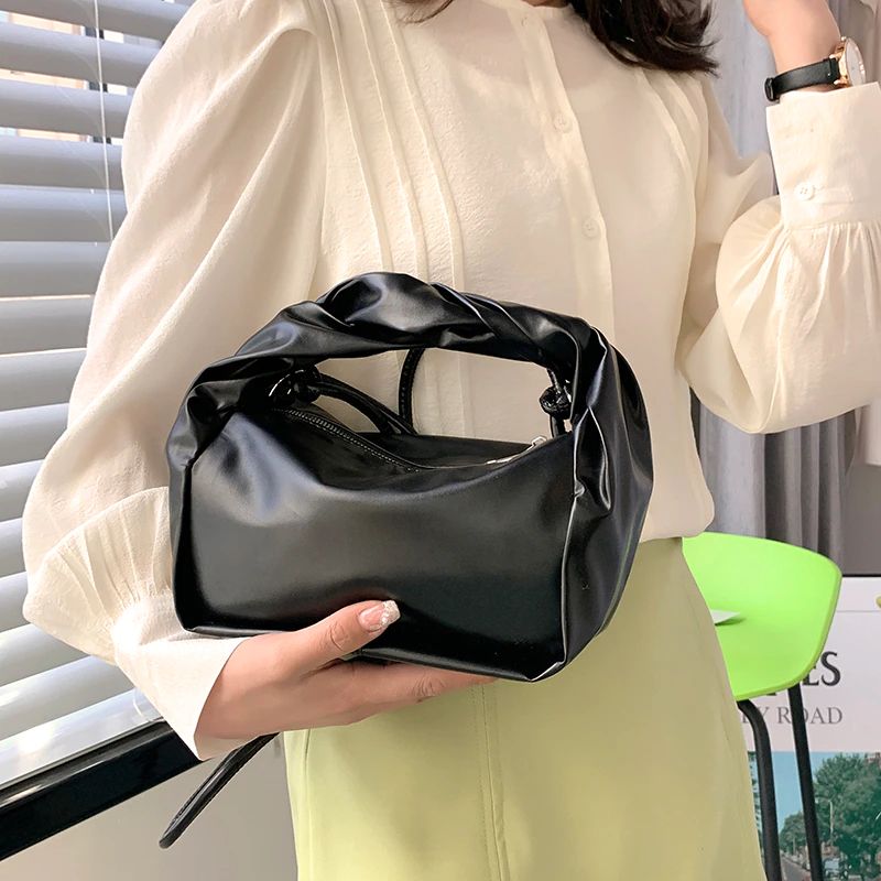 Valdes Mała Skórzana Torebka Damska Typu Crossbody - Fioletowy