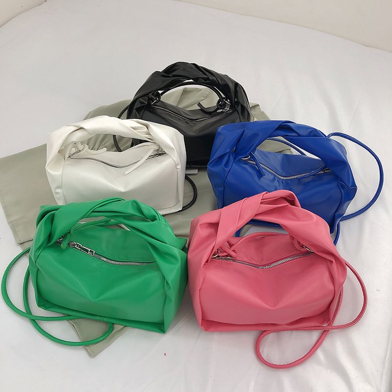 Valdes Mała Skórzana Torebka Damska Typu Crossbody - Fioletowy