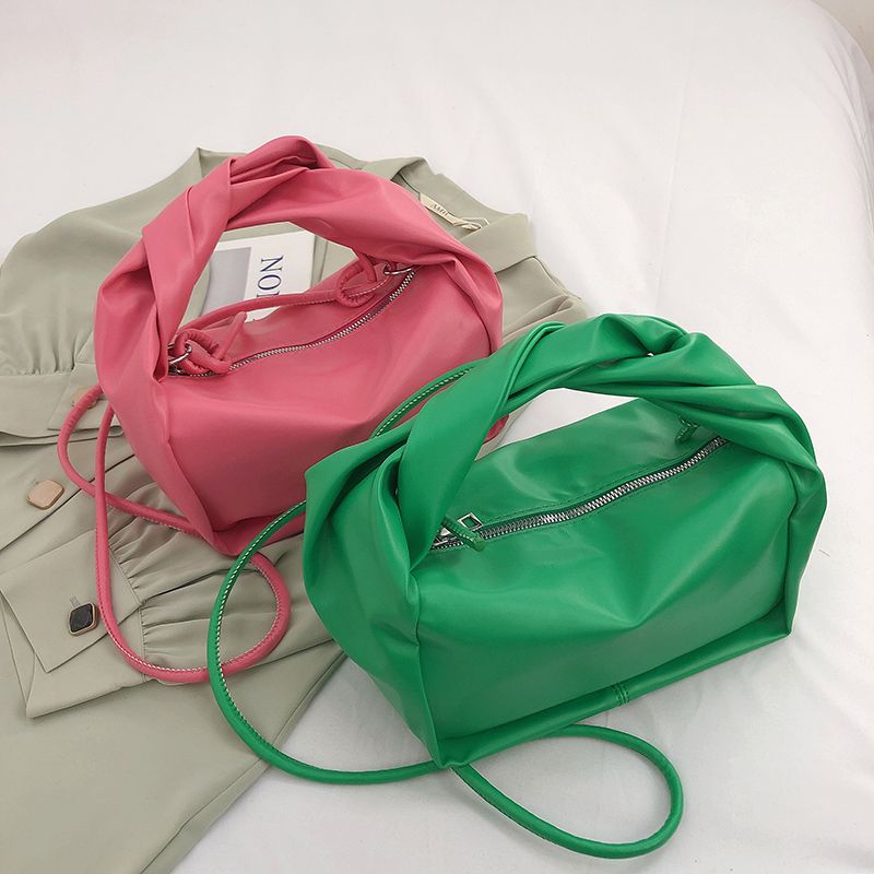 Valdes Mała Skórzana Torebka Damska Typu Crossbody - Fioletowy