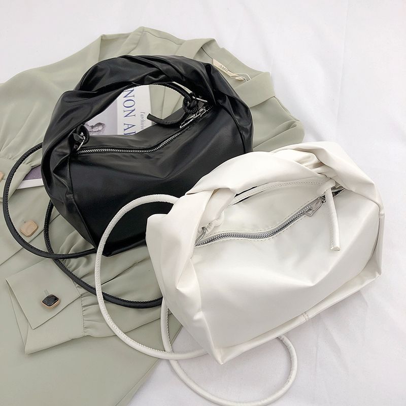 Valdes Mała Skórzana Torebka Damska Typu Crossbody - Fioletowy
