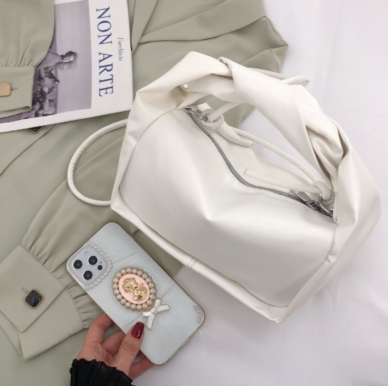 Valdes Mała Skórzana Torebka Damska Typu Crossbody - Fioletowy