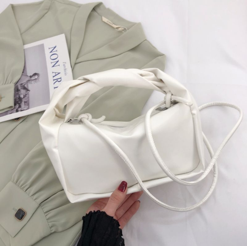 Valdes Mała Skórzana Torebka Damska Typu Crossbody - Fioletowy
