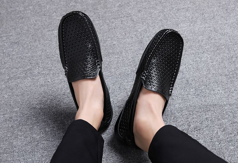 Valeriano Mokasyny Męskie Buty Casualowe - Niebieski