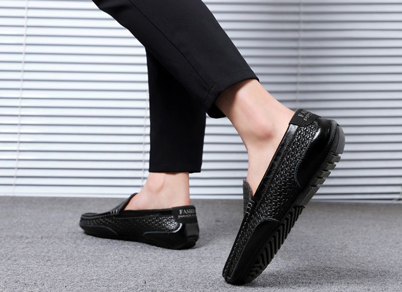 Valeriano Mokasyny Męskie Buty Casualowe - Niebieski