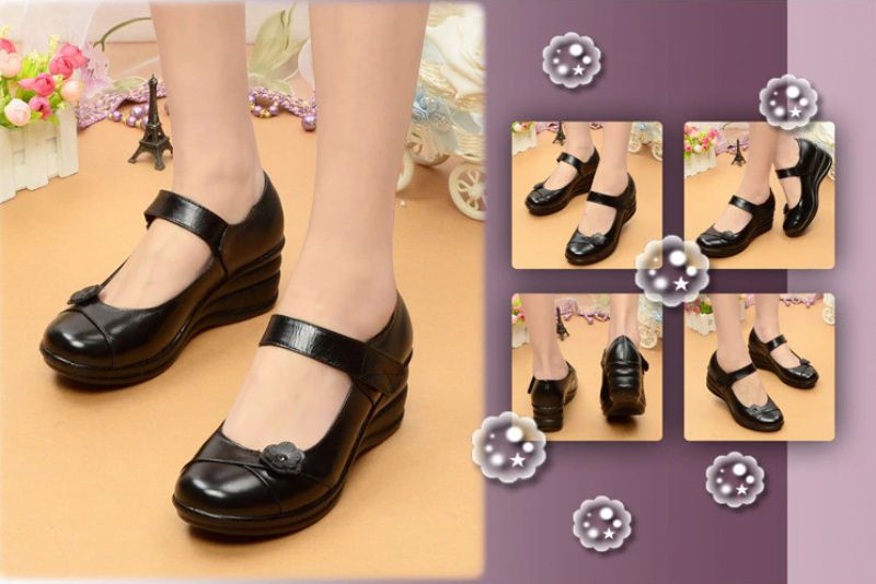 Valerie Damskie Buty Na Platformie - Czarny