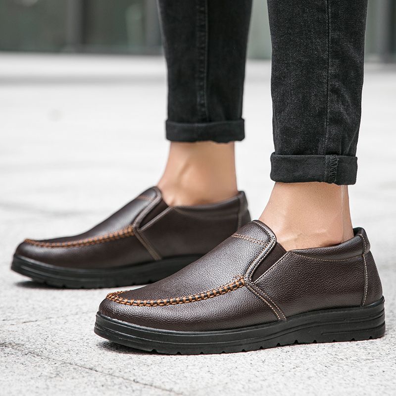 Valle Męskie Mokasyny Buty Wizytowe - Czarny