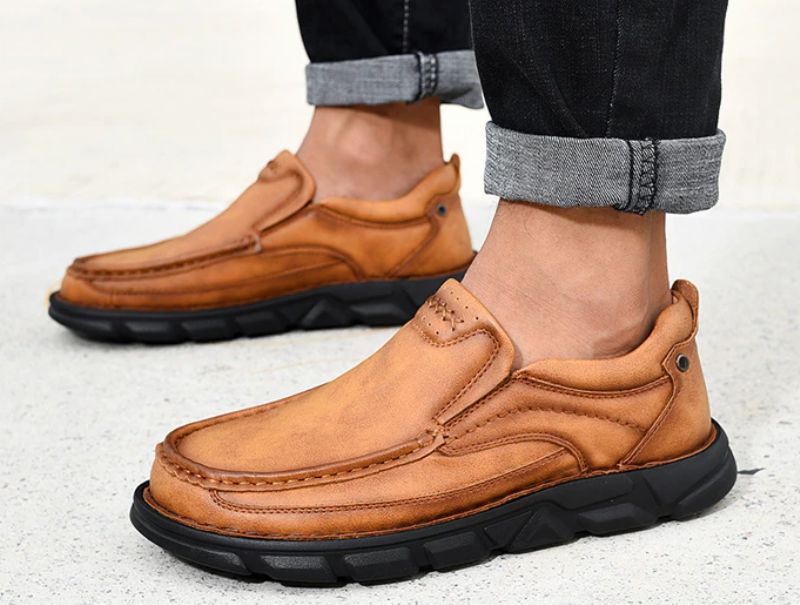Vidal Męskie Mokasyny Casual - Brązowy