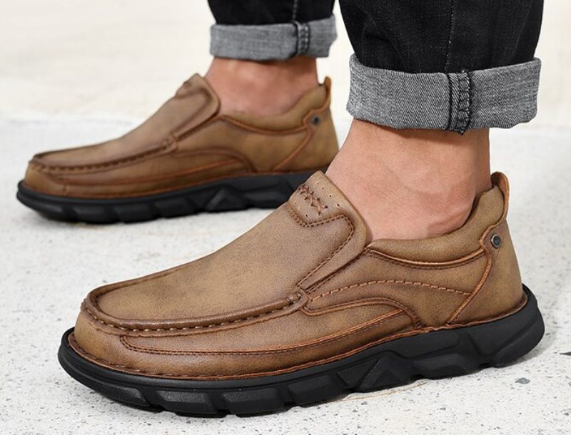 Vidal Męskie Mokasyny Casual - Brązowy