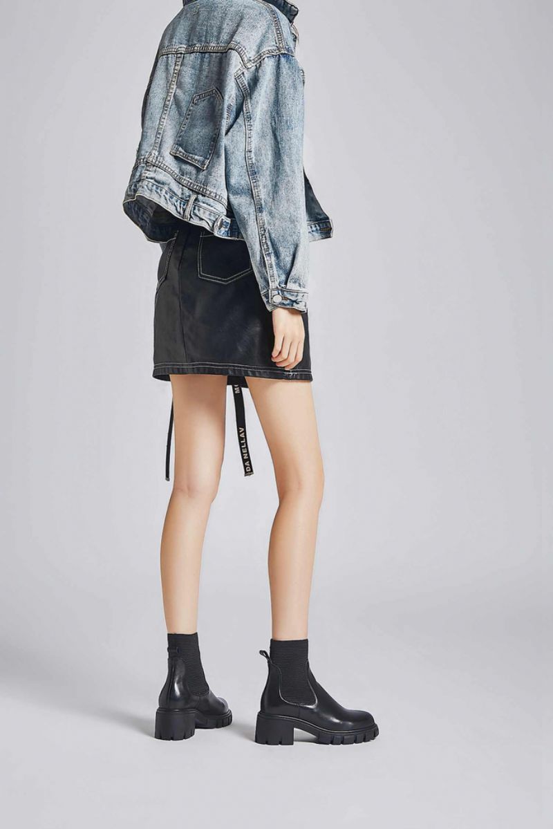 Villin Damskie Buty Chelsea - Czarny