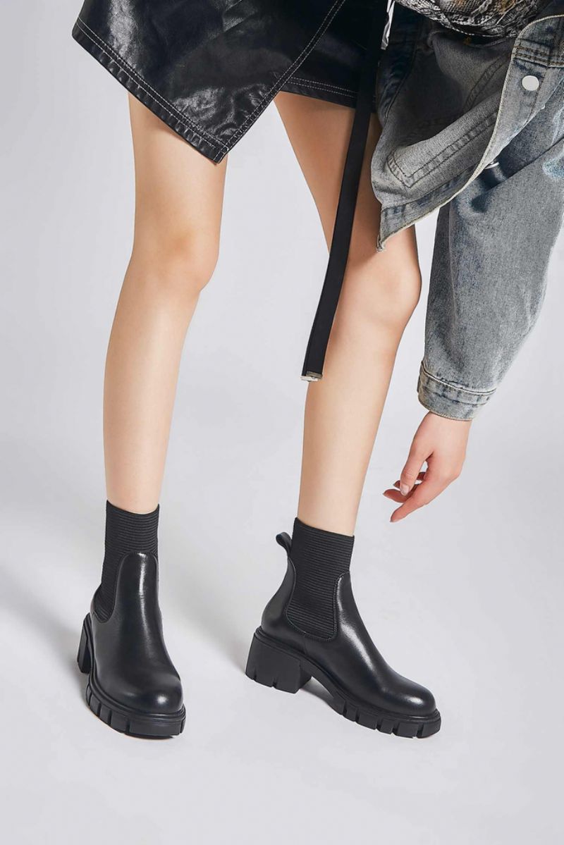 Villin Damskie Buty Chelsea - Czarny