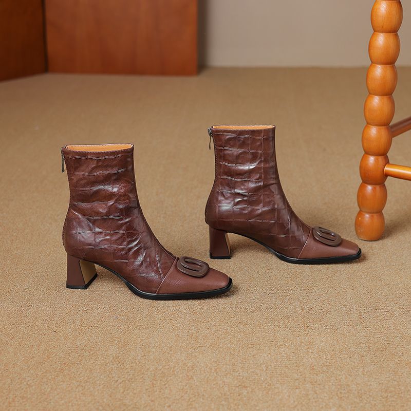 Violet Damskie Buty Z Prawdziwej Skóry - Czarny