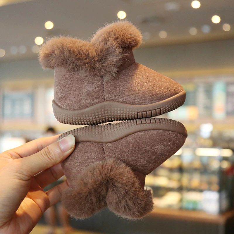 Violeta Dziecięce Buty Śniegowe - Brązowe futro